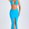 Oh Polly Skirts & Skorts | Co-Ords^Hardware-Detail Mid-Rise Maxi Skirt in Aqua Blue AquaBlue