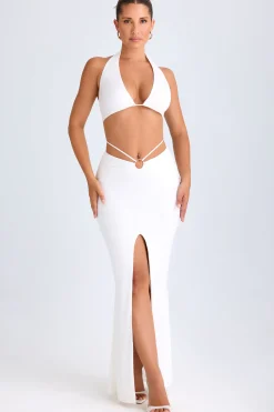 Oh Polly Skirts & Skorts | Co-Ords^Hardware-Detail Mid-Rise Maxi Skirt in White