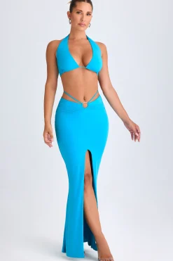 Oh Polly Skirts & Skorts | Co-Ords^Hardware-Detail Mid-Rise Maxi Skirt in Aqua Blue AquaBlue