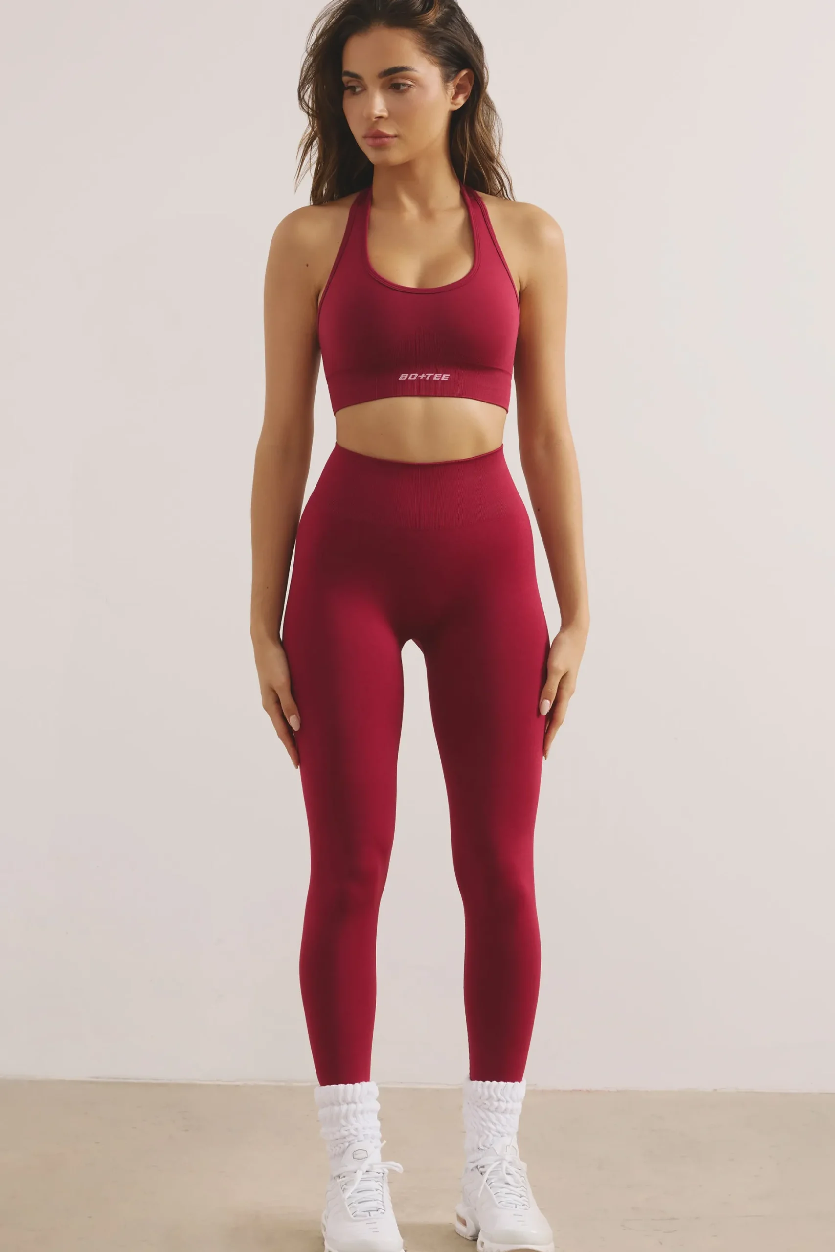 Oh Polly Matching Sets | Leggings^High Waist Define Luxe Leggings in Raspberry