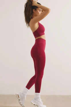 Oh Polly Matching Sets | Leggings^High Waist Define Luxe Leggings in Raspberry