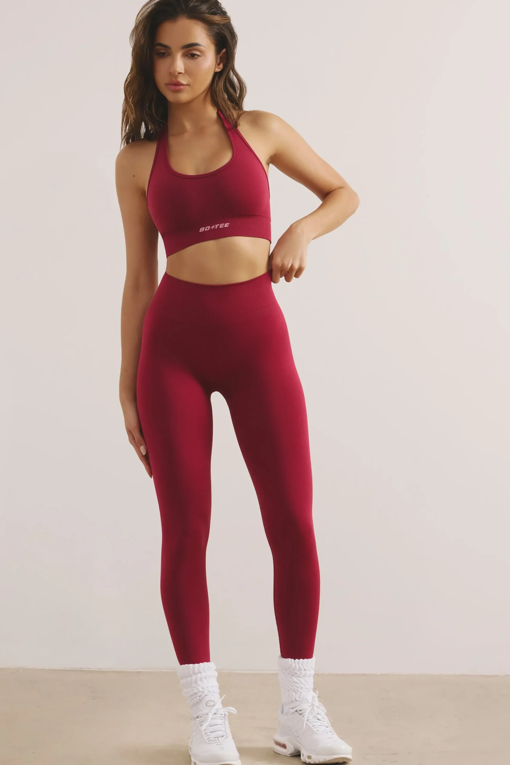 Oh Polly Matching Sets | Leggings^High Waist Define Luxe Leggings in Raspberry