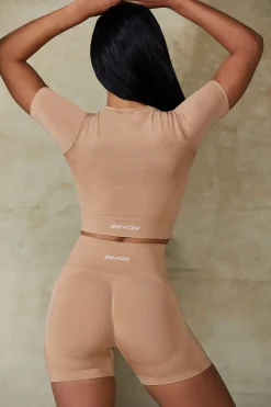 Oh Polly Matching Sets | Shorts^High Waist Define Luxe Mini Shorts in Warm Taupe