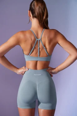 Oh Polly Matching Sets | Shorts^High Waist Define Luxe Mini Shorts in Denim Blue