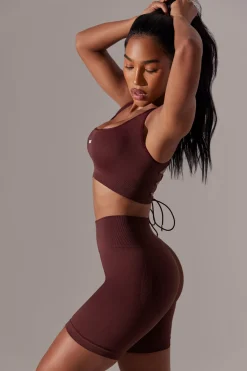 Oh Polly Women'S Clothing Sale - $65 And Under | Women'S Clothing Sale - $40 And Under^High Waist Super Sculpt Biker Shorts in Burgundy