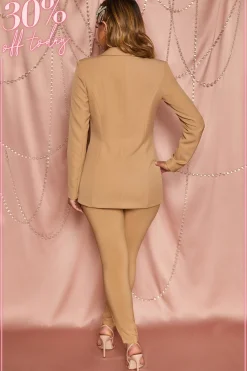 Oh Polly Women'S Clothing Sale - $65 And Under | Women'S Clothing Sale - $40 And Under^High Waisted Tailored Trousers in Tan