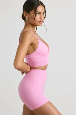 Oh Polly Matching Sets | Shorts^High-Waist Define Luxe Mini Shorts in Bubblegum Pink