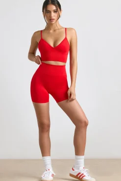 Oh Polly Matching Sets | Shorts^High-Waist Define Luxe Mini Shorts in Red
