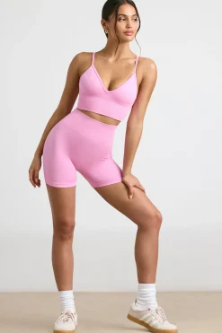 Oh Polly Matching Sets | Shorts^High-Waist Define Luxe Mini Shorts in Bubblegum Pink
