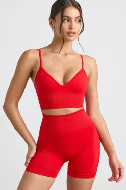Oh Polly Matching Sets | Shorts^High-Waist Define Luxe Mini Shorts in Red