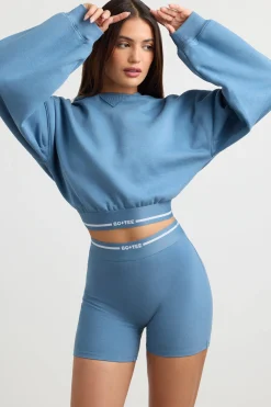 Oh Polly Women'S Clothing Sale - $65 And Under | Women'S Clothing Sale - $40 And Under^High-Waist Mini Shorts in Steel Blue SteelBlue