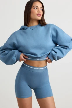 Oh Polly Women'S Clothing Sale - $65 And Under | Women'S Clothing Sale - $40 And Under^High-Waist Mini Shorts in Steel Blue SteelBlue