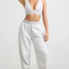 Oh Polly Tracksuits | Matching Sets^High-Waist Straight-Leg Joggers in Grey Marl GreyMarl