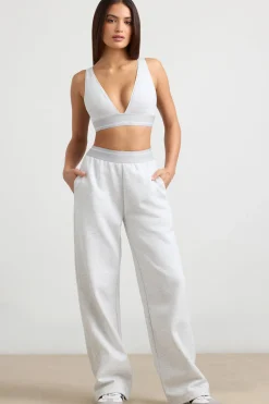 Oh Polly Tracksuits | Matching Sets^High-Waist Straight-Leg Joggers in Grey Marl GreyMarl