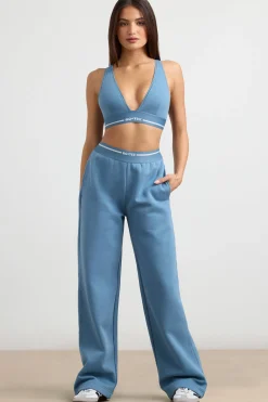 Oh Polly Women'S Clothing Sale - $65 And Under | Women'S Clothing Sale - $40 And Under^High-Waist Straight-Leg Joggers in Steel Blue SteelBlue