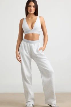 Oh Polly Tracksuits | Matching Sets^High-Waist Straight-Leg Joggers in Grey Marl GreyMarl