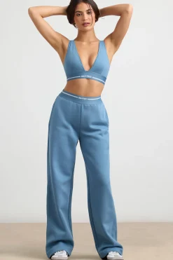 Oh Polly Women'S Clothing Sale - $65 And Under | Women'S Clothing Sale - $40 And Under^High-Waist Straight-Leg Joggers in Steel Blue SteelBlue