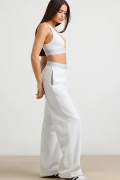 Oh Polly Tracksuits | Matching Sets^High-Waist Straight-Leg Joggers in Grey Marl GreyMarl
