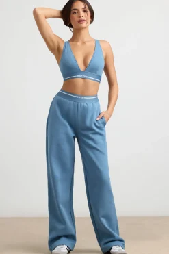 Oh Polly Women'S Clothing Sale - $65 And Under | Women'S Clothing Sale - $40 And Under^High-Waist Straight-Leg Joggers in Steel Blue SteelBlue
