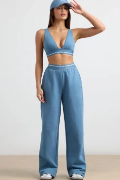 Oh Polly Women'S Clothing Sale - $65 And Under | Women'S Clothing Sale - $40 And Under^High-Waist Straight-Leg Joggers in Steel Blue SteelBlue