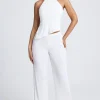 Oh Polly Bottoms | Co-Ords^High-Waist Wide-Leg Trousers in White