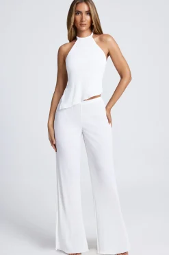 Oh Polly Bottoms | Co-Ords^High-Waist Wide-Leg Trousers in White