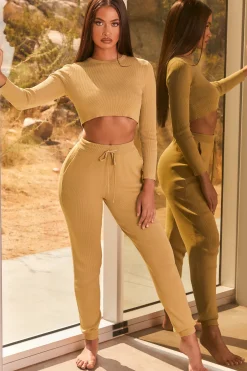 Oh Polly Women'S Clothing Sale - $65 And Under | Women'S Clothing Sale - $40 And Under^Influencer Ribbed Knit Joggers in Olive