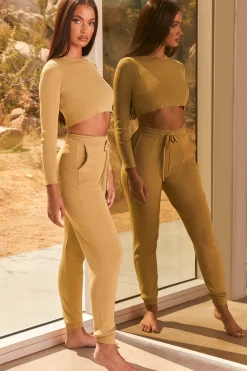 Oh Polly Women'S Clothing Sale - $65 And Under | Women'S Clothing Sale - $40 And Under^Influencer Ribbed Knit Joggers in Olive