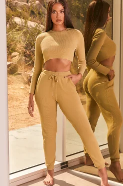 Oh Polly Women'S Clothing Sale - $65 And Under | Women'S Clothing Sale - $40 And Under^Influencer Ribbed Knit Joggers in Olive