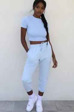 Oh Polly Women'S Clothing Sale - $65 And Under | Women'S Clothing Sale - $40 And Under^Jog On Petite Cropped Joggers in Blue