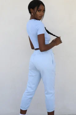 Oh Polly Women'S Clothing Sale - $65 And Under | Women'S Clothing Sale - $40 And Under^Jog On Petite Cropped Joggers in Blue