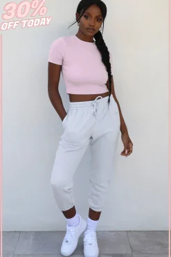 Oh Polly Women'S Clothing Sale - $65 And Under | Women'S Clothing Sale - $40 And Under^Jog On Petite Cropped Joggers in Grey