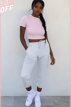 Oh Polly Women'S Clothing Sale - $65 And Under | Women'S Clothing Sale - $40 And Under^Jog On Petite Cropped Joggers in Grey