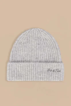 Oh Polly Knitwear^Knit Beanie Hat in Ice Marl IceMarl