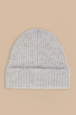 Oh Polly Knitwear^Knit Beanie Hat in Ice Marl IceMarl