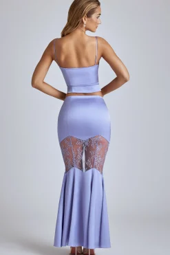 Oh Polly Women'S Clothing Sale - $65 And Under | Wedding Guest^Lace Panel Cami Top in Blue Lavender BlueLavender