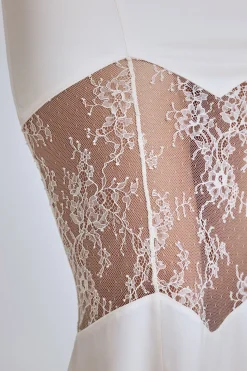 Oh Polly Women'S Clothing Sale - $65 And Under | Bride To Be^Lace Panel Fishtail Gown Skirt in Ivory