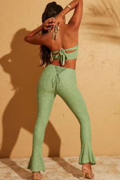Oh Polly Women'S Clothing Sale - $65 And Under | Women'S Clothing Sale - $40 And Under^Lace Up Back Petite Trousers in Green
