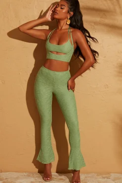 Oh Polly Women'S Clothing Sale - $65 And Under | Women'S Clothing Sale - $40 And Under^Lace Up Back Petite Trousers in Green