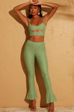 Oh Polly Women'S Clothing Sale - $65 And Under | Women'S Clothing Sale - $40 And Under^Lace Up Back Petite Trousers in Green