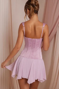 Oh Polly Women'S Clothing Sale - $65 And Under | Women'S Clothing Sale - $40 And Under^Lace Up Corset Mini Dress in Dusty Pink DustyPink
