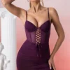 Oh Polly Women'S Clothing Sale - $65 And Under | Women'S Clothing Sale - $40 And Under^Lace Up Mini Dress in Wine