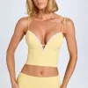 Oh Polly Co-Ords | Tops^Lace-Trim Camisole Top in Pastel Yellow PastelYellow