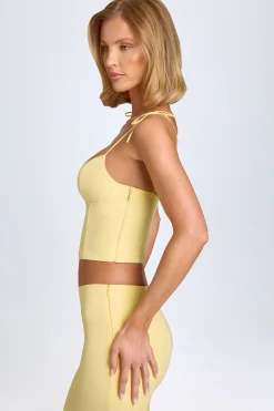 Oh Polly Co-Ords | Tops^Lace-Trim Camisole Top in Pastel Yellow PastelYellow
