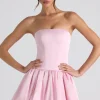 Oh Polly Wedding Guest | Party Dresses^Lace-Up Bubble Hem Corset Mini Dress in Soft Pink SoftPink