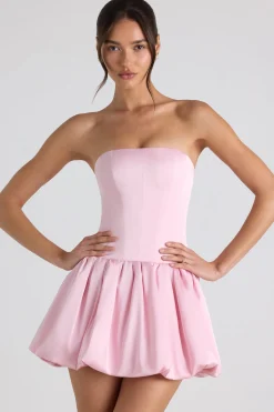 Oh Polly Wedding Guest | Party Dresses^Lace-Up Bubble Hem Corset Mini Dress in Soft Pink SoftPink