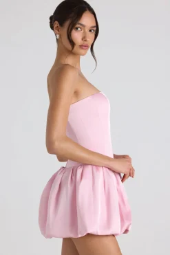 Oh Polly Wedding Guest | Party Dresses^Lace-Up Bubble Hem Corset Mini Dress in Soft Pink SoftPink