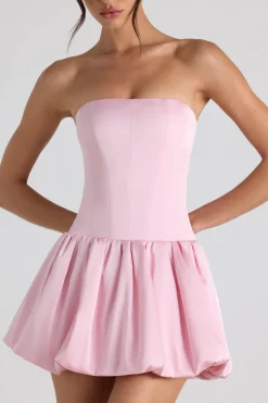 Oh Polly Wedding Guest | Party Dresses^Lace-Up Bubble Hem Corset Mini Dress in Soft Pink SoftPink