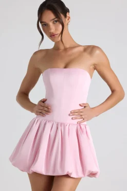 Oh Polly Wedding Guest | Party Dresses^Lace-Up Bubble Hem Corset Mini Dress in Soft Pink SoftPink