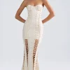 Oh Polly Bride To Be^Lace-Up Corset Gown in Ivory